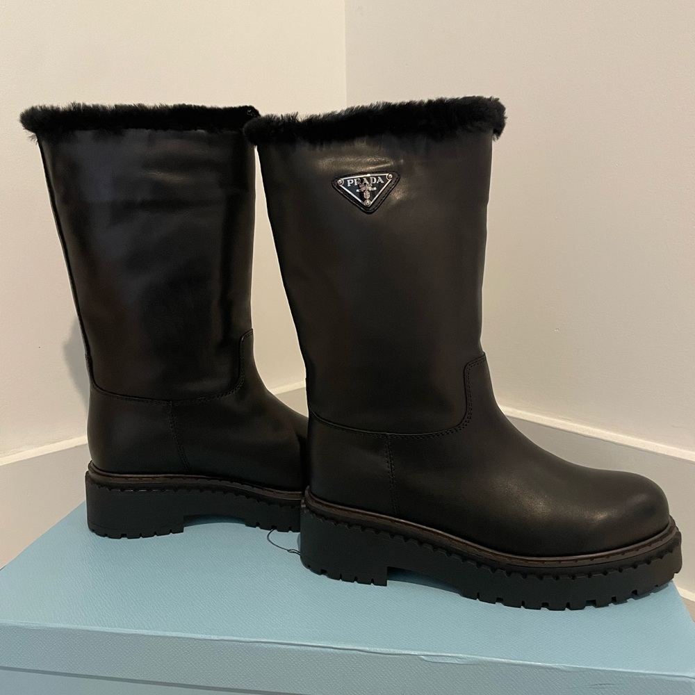 Prada shearling boots
